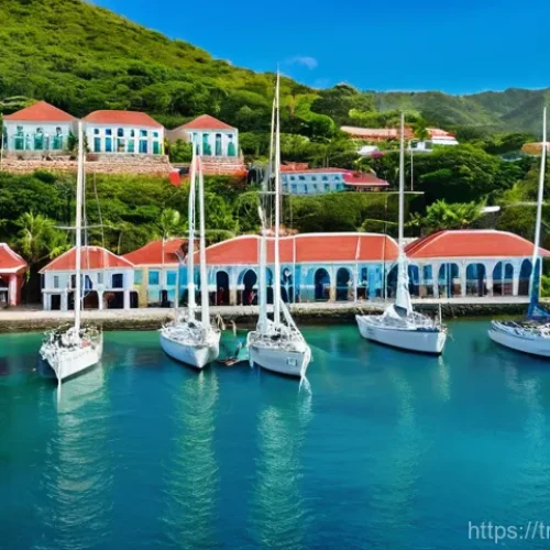 Home 23 앤티가 바부다 국립 공원 - A breathtaking panoramic view of Nelson's Dockyard in English Harbour, Antigua, during a clear, sunn...